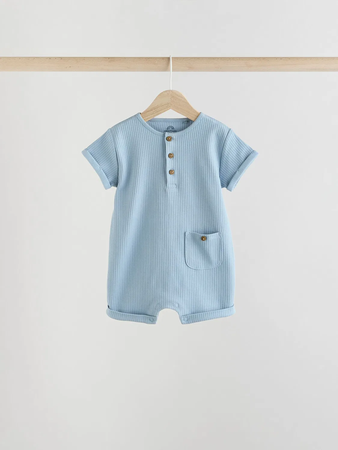 Ромперы 4 шт. Blue Grandad Button Neck Next, синий — фото 3