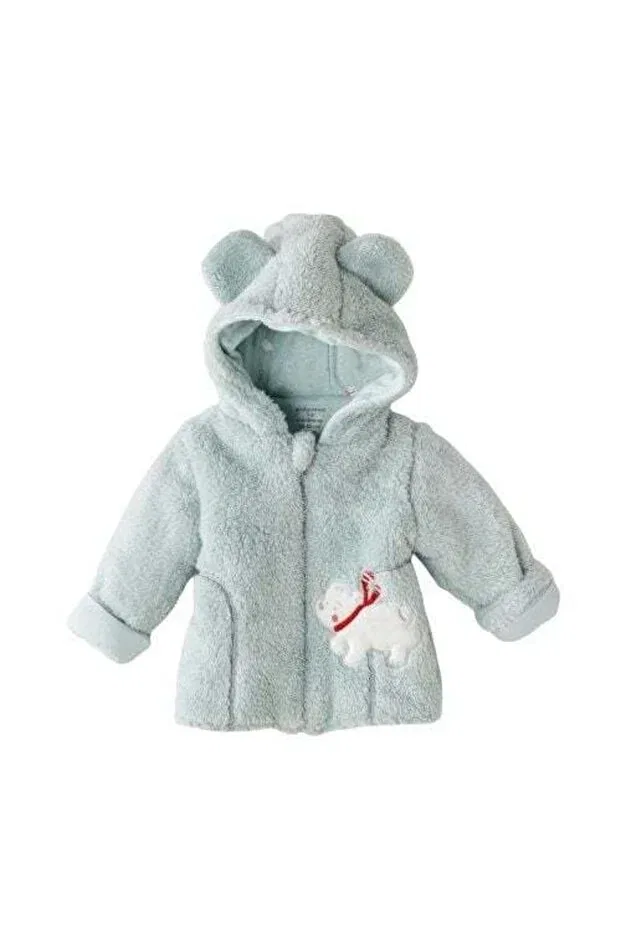 Детское пальто для девочек с принтом Andywawa ac23087 little polar bear welsoft baby coat mint Onlinebutik, Mint — фото 2