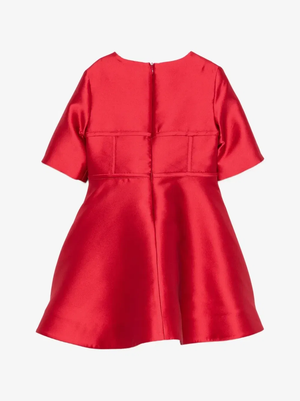 Платье из панелей с атласной отделкой Elie Saab Junior, красный — фото 2