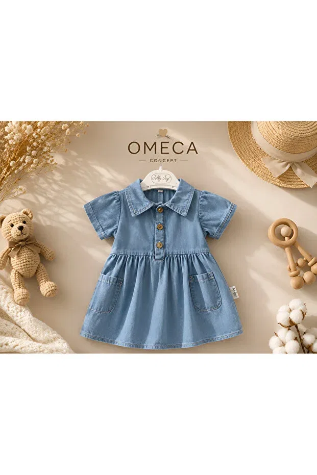Детское платье для девочек с карманами Omeca Concept, Blue