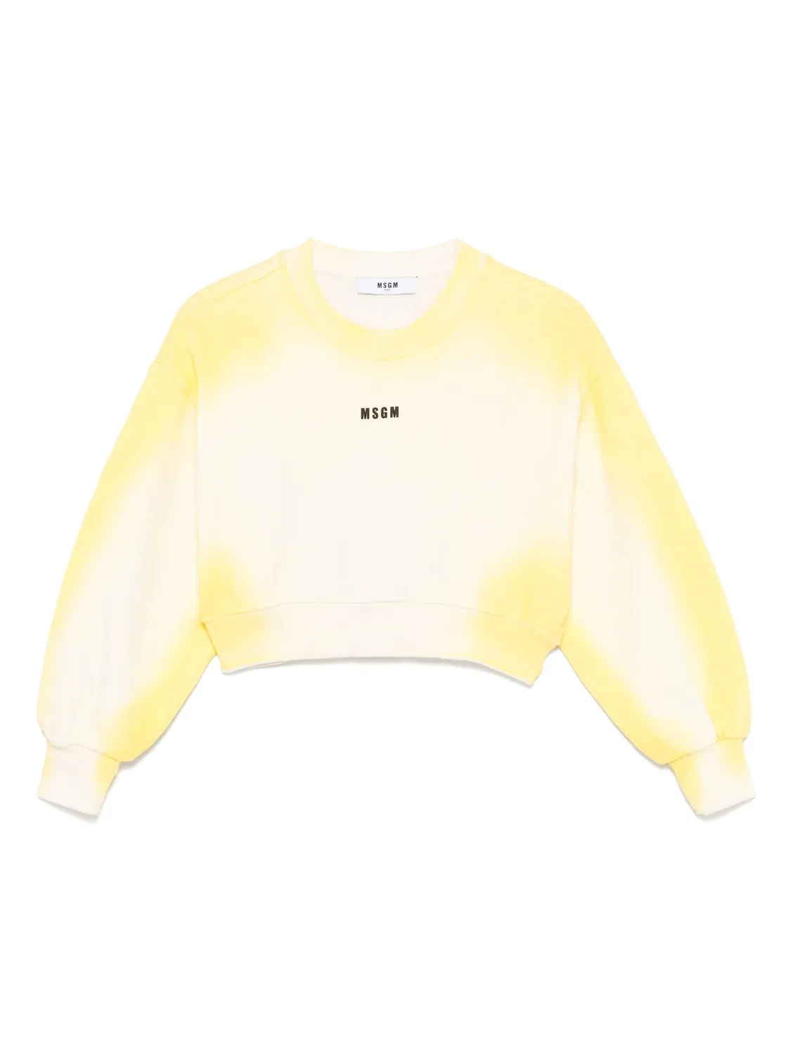 Свитшот с эффектом тай-дай MSGM, желтый