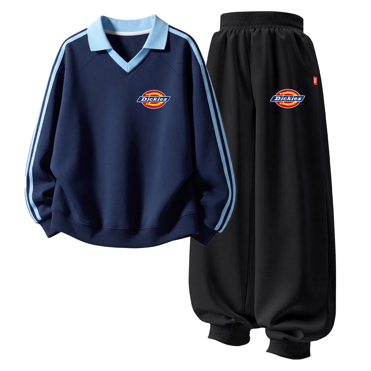 Детский комплект спортивной одежды с поло-воротником Dickies, Navy Blue/Black