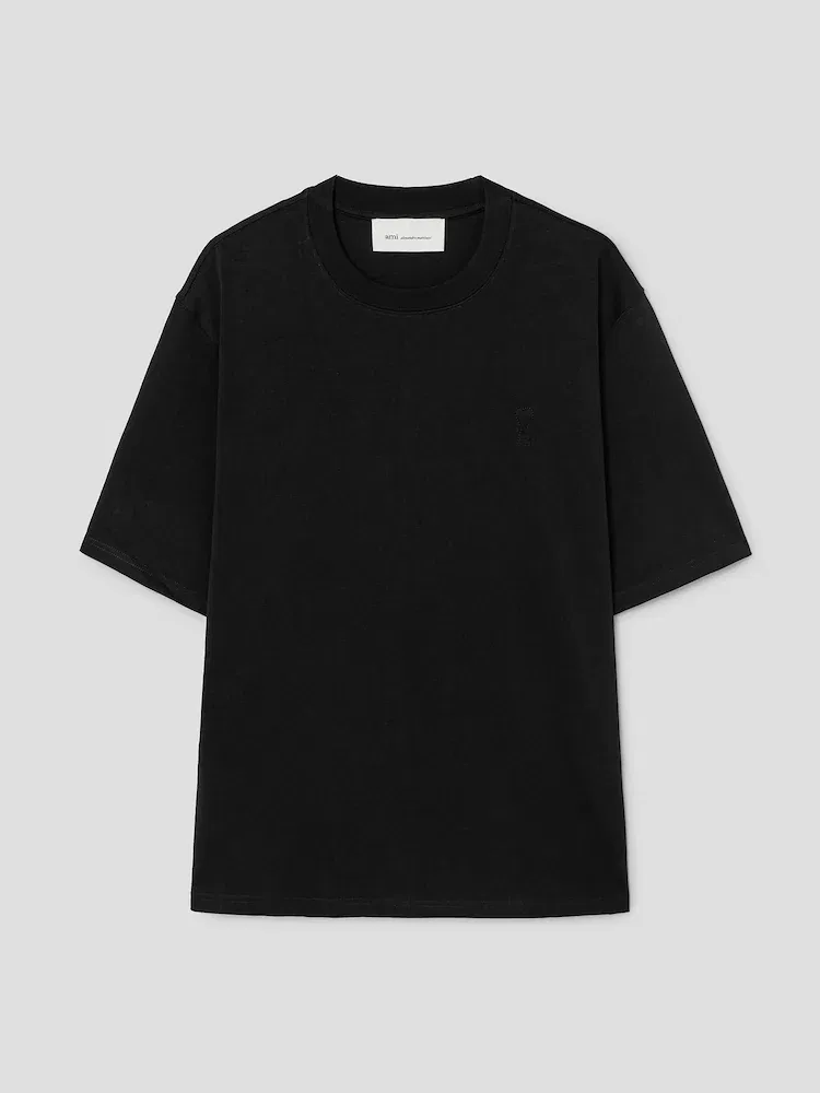 Футболка с тисненым логотипом Ami De Coeur, Unisex AMI PARIS, Black