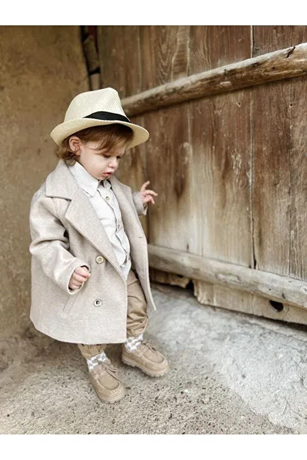 Детское пальто для девочек хлопковое Favorimkids, Milk Coffee — фото 2