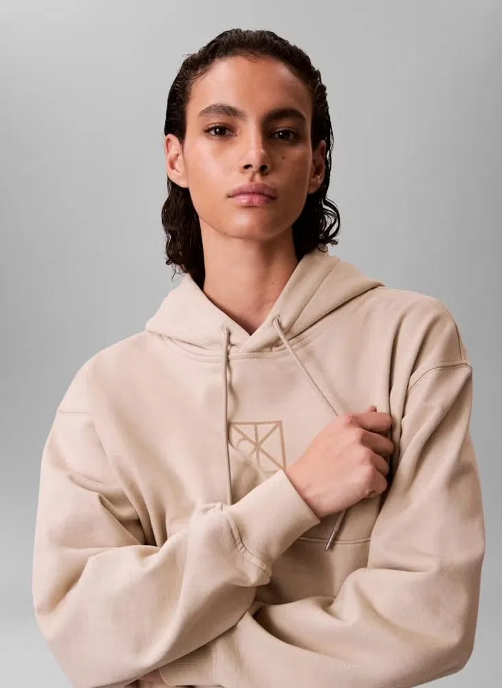 Худи с графическим принтом Calvin Klein, мраморный
