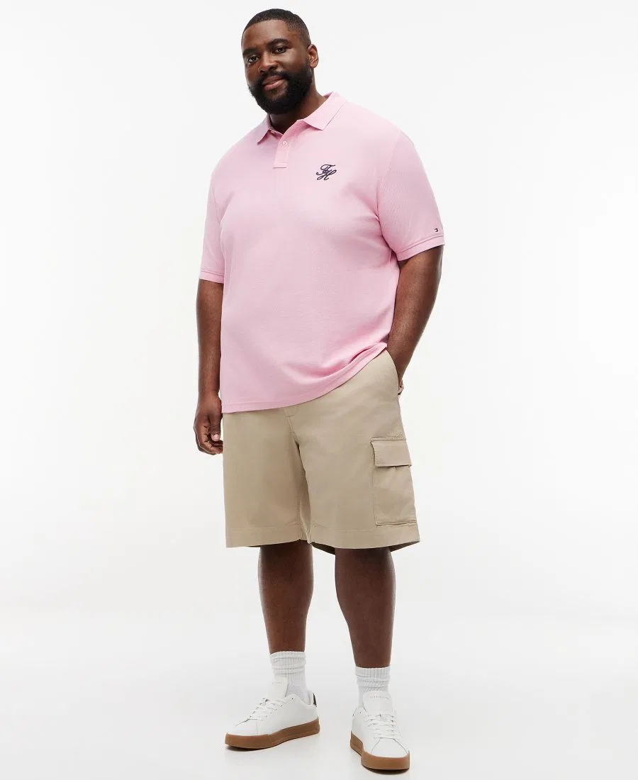 Мужская рубашка-поло Regular Fit Script Tommy Hilfiger, Classic Pink — фото 2