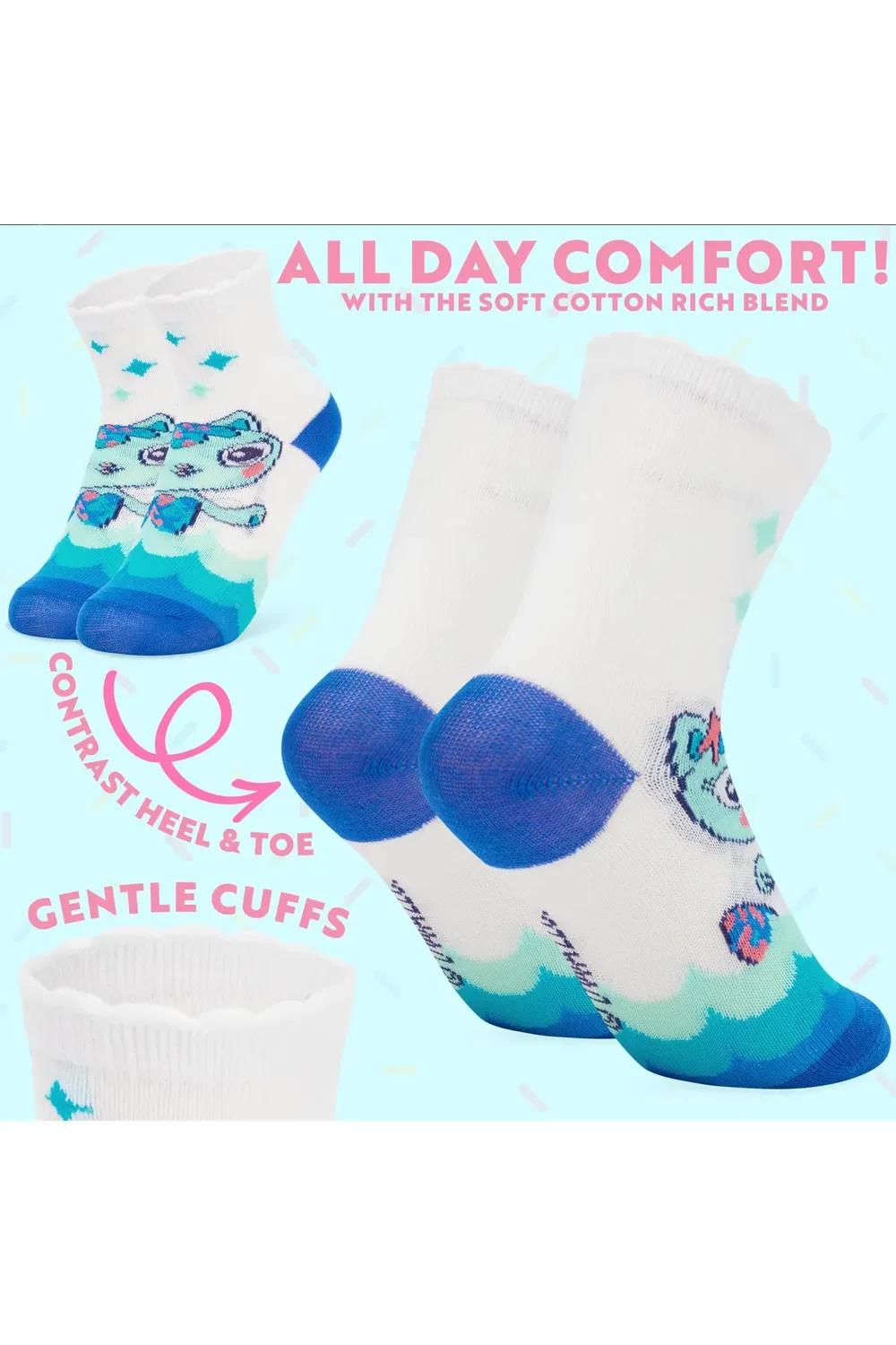 Детские носки с принтом 5 Pack Calf Socks Gabby'S Dollhouse, Multi — фото 4