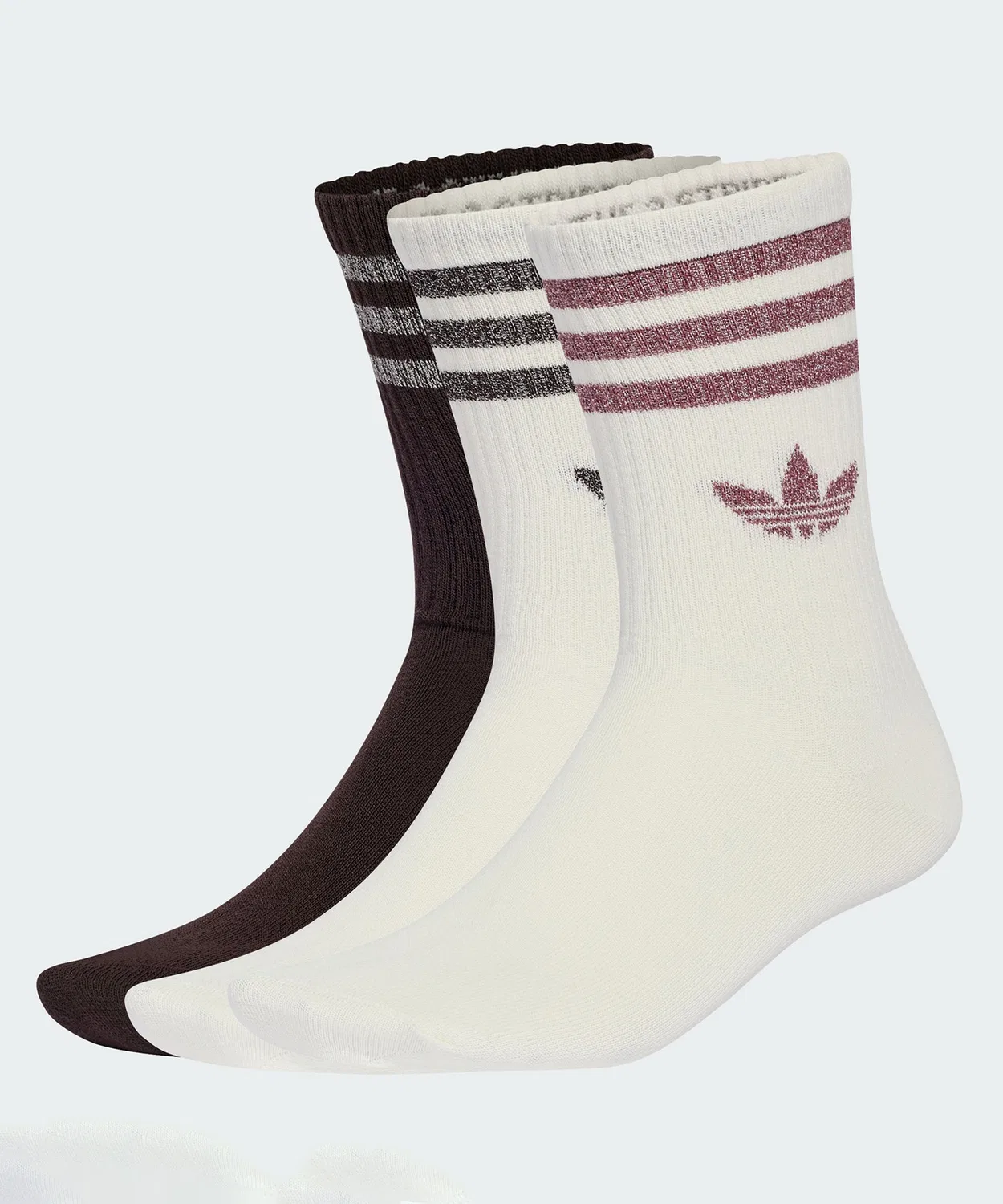 Носки с глиттером, 3 пары Adidas Originals, White