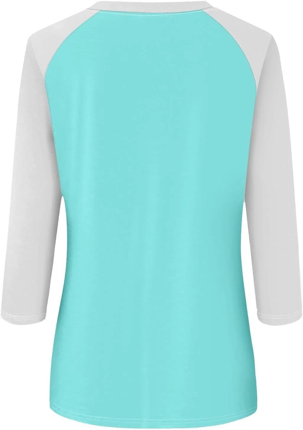 Женская футболка с длинным рукавом 3/4 Color Block, Mint Green — фото 4