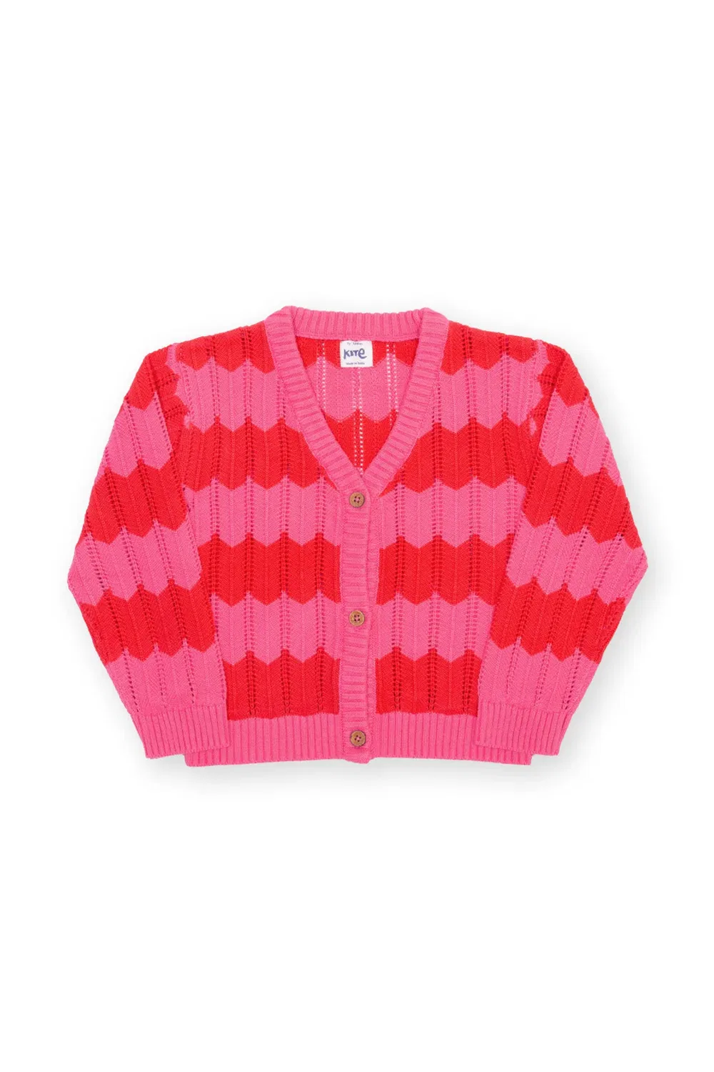 Кардиган с зигзагообразным узором Kite, Pink