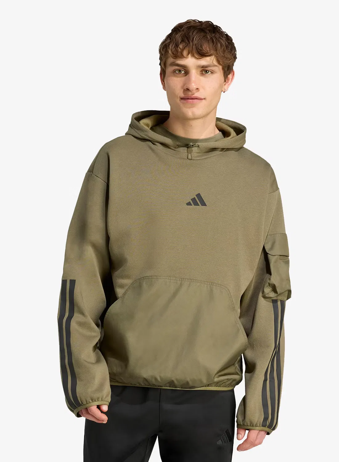Худи утепленное City tech utility fleece Adidas, оливковый