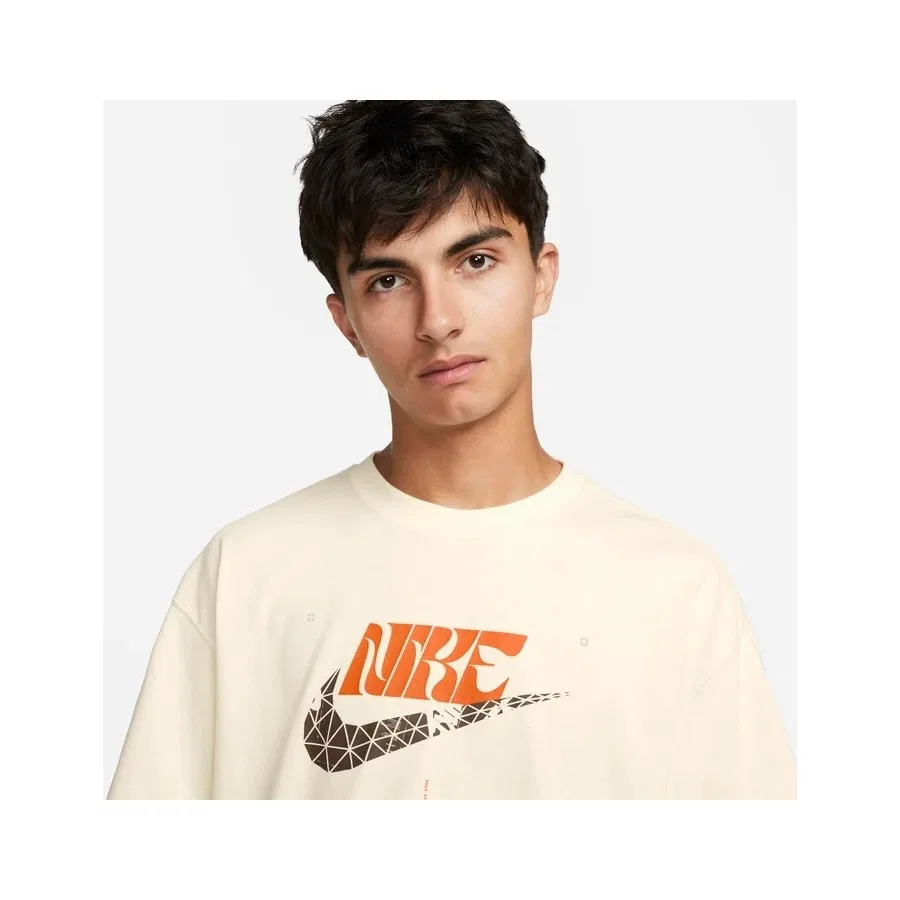 Футболка с принтом MAX90 Nike Sportswear, Бежевый