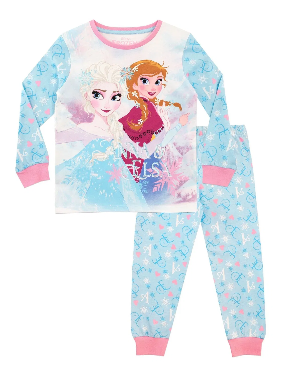 Пижама длинная с принтом Character, Disney Frozen, синий