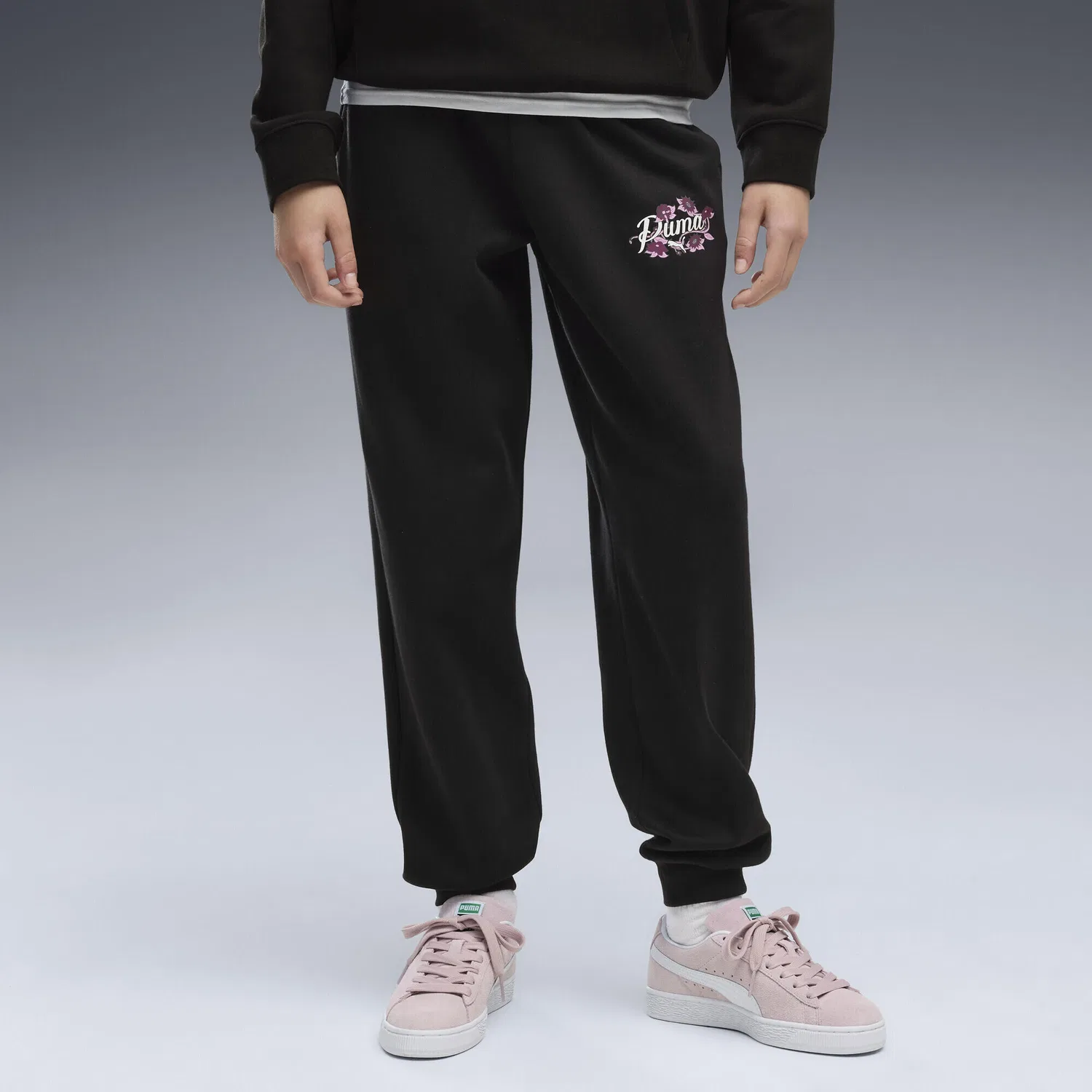 Детские спортивные штаны с принтом Essentials Nature 2.0 Graphic Puma, Schwarz — фото 4