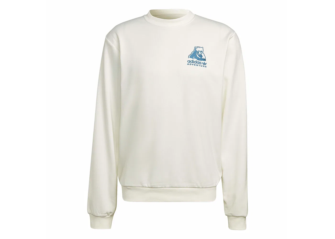 Мужской свитшот с принтом Adventure Winter Adidas, Off White