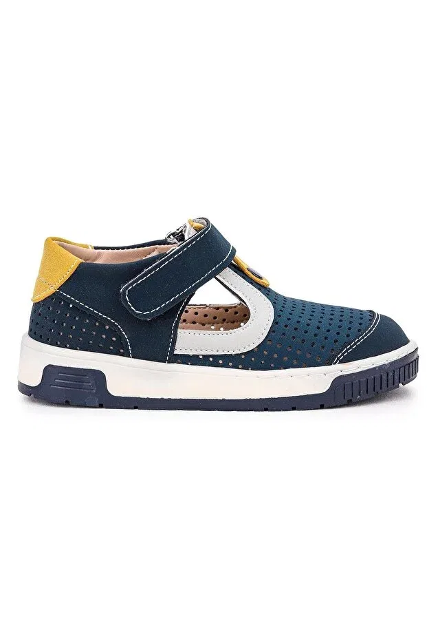 Детские кеды для мальчиков на липучках Arz 2319 Kiko Kids, Oil - Yellow — фото 4
