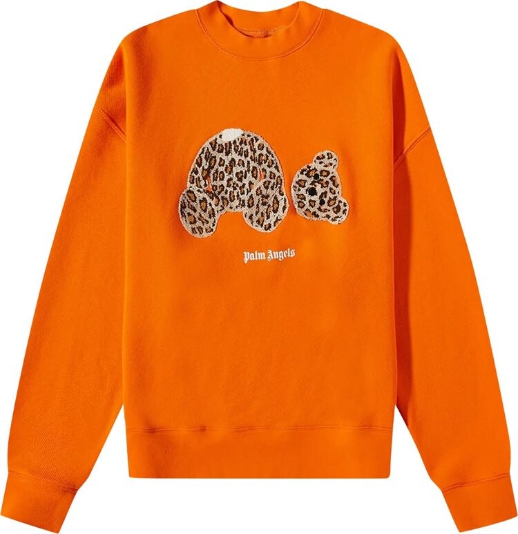 

Толстовка Palm Angels PA Leopard Bear Crewneck 'Orange/Brown', оранжевый