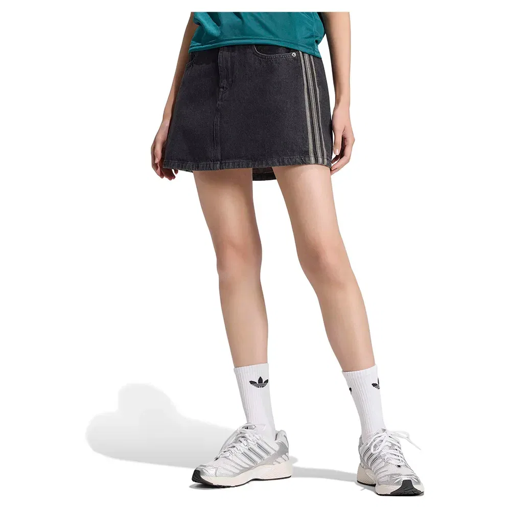 Юбка джинсовая Mid Rise Adidas Originals, черный