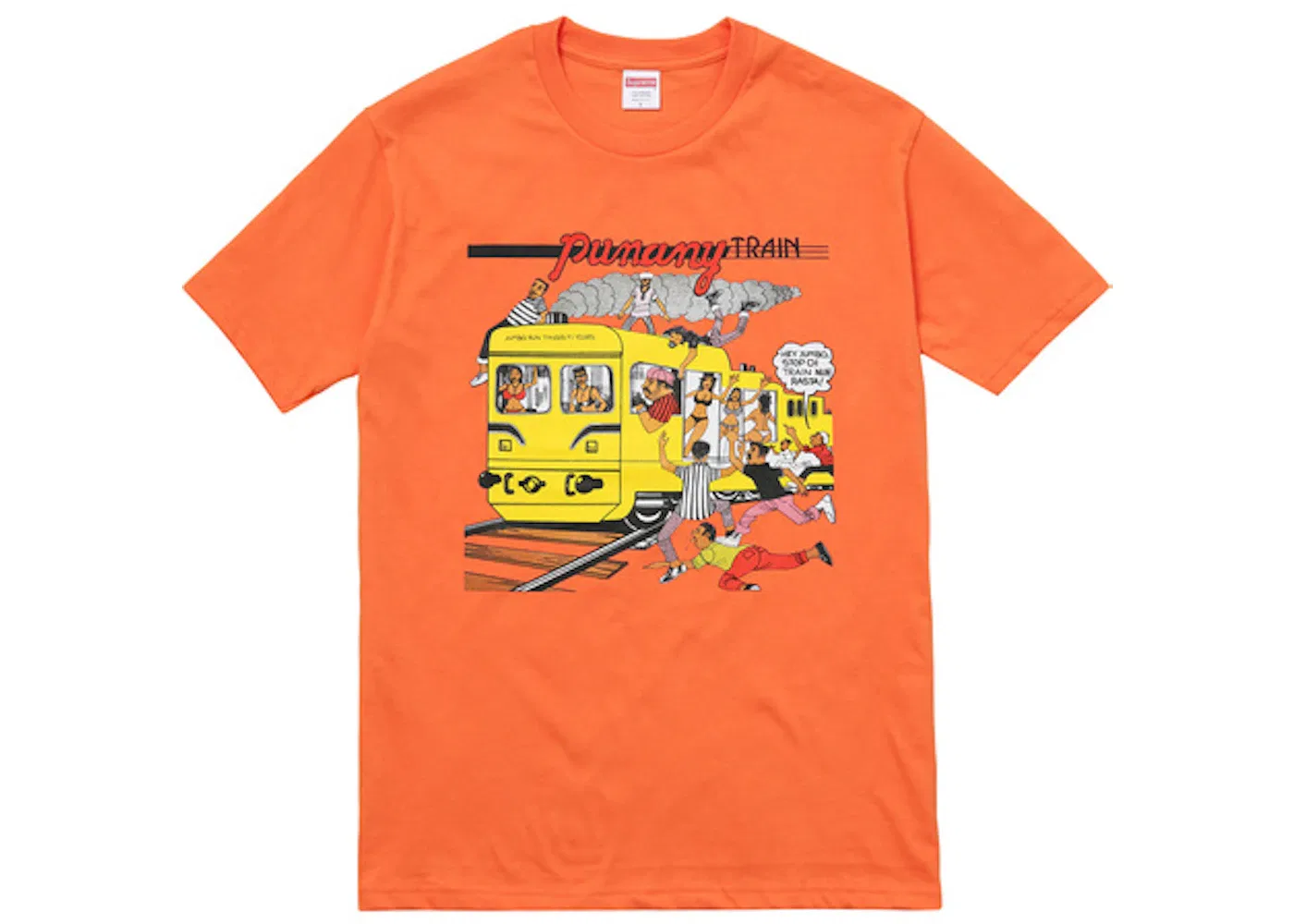 Мужская футболка с принтом Supreme Wilfred Limonius Punany Train Tee, Orange