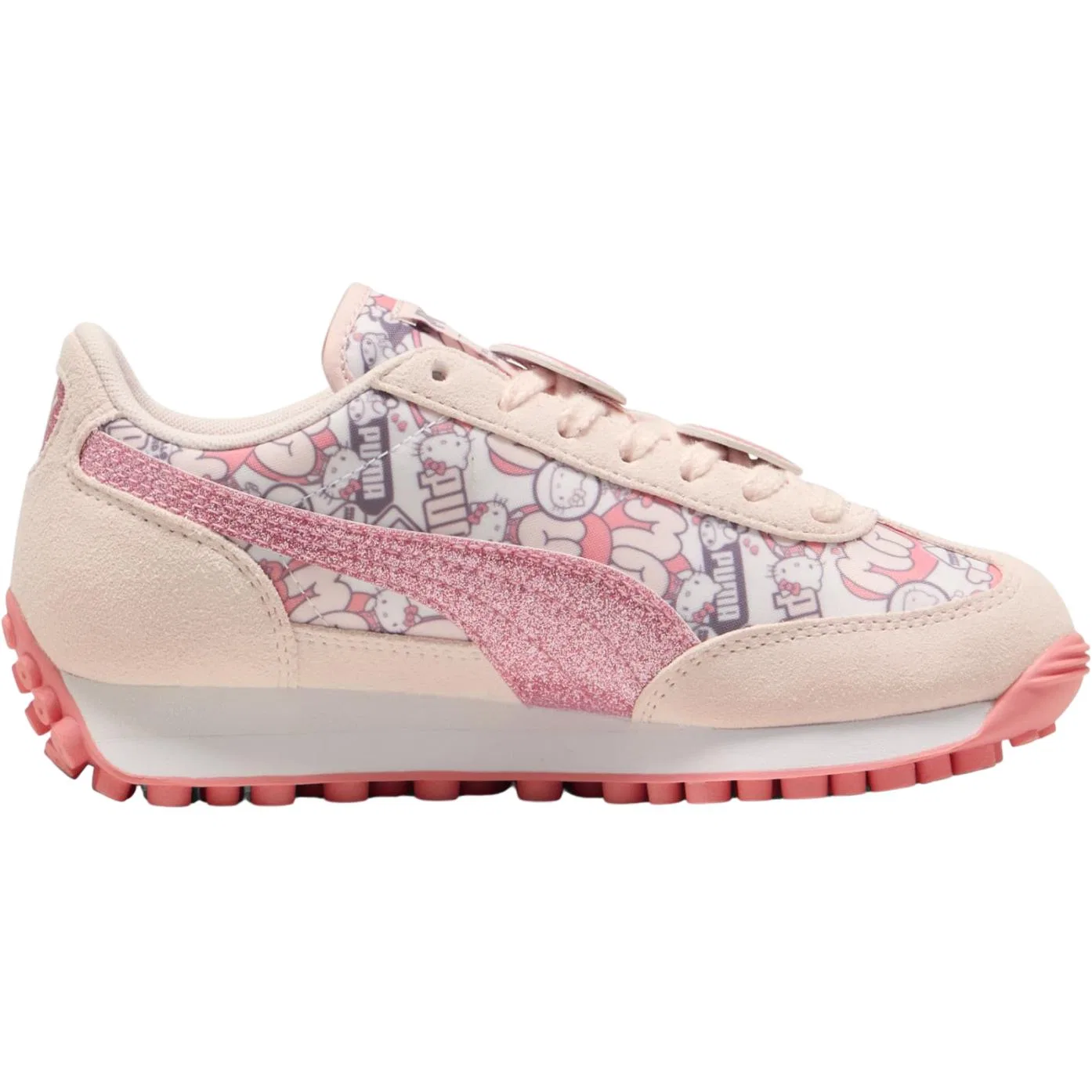 Детские повседневные кроссовки с принтом Hello Kitty And Friends x Easy Rider Low top Pink PUMA, Pink — фото 3