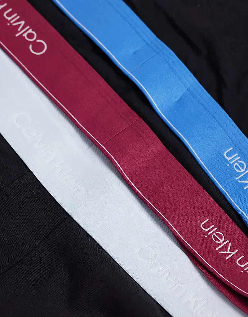 Боксеры-брифы хлопковые стретч Icon 3 шт Calvin Klein, черный — фото 3