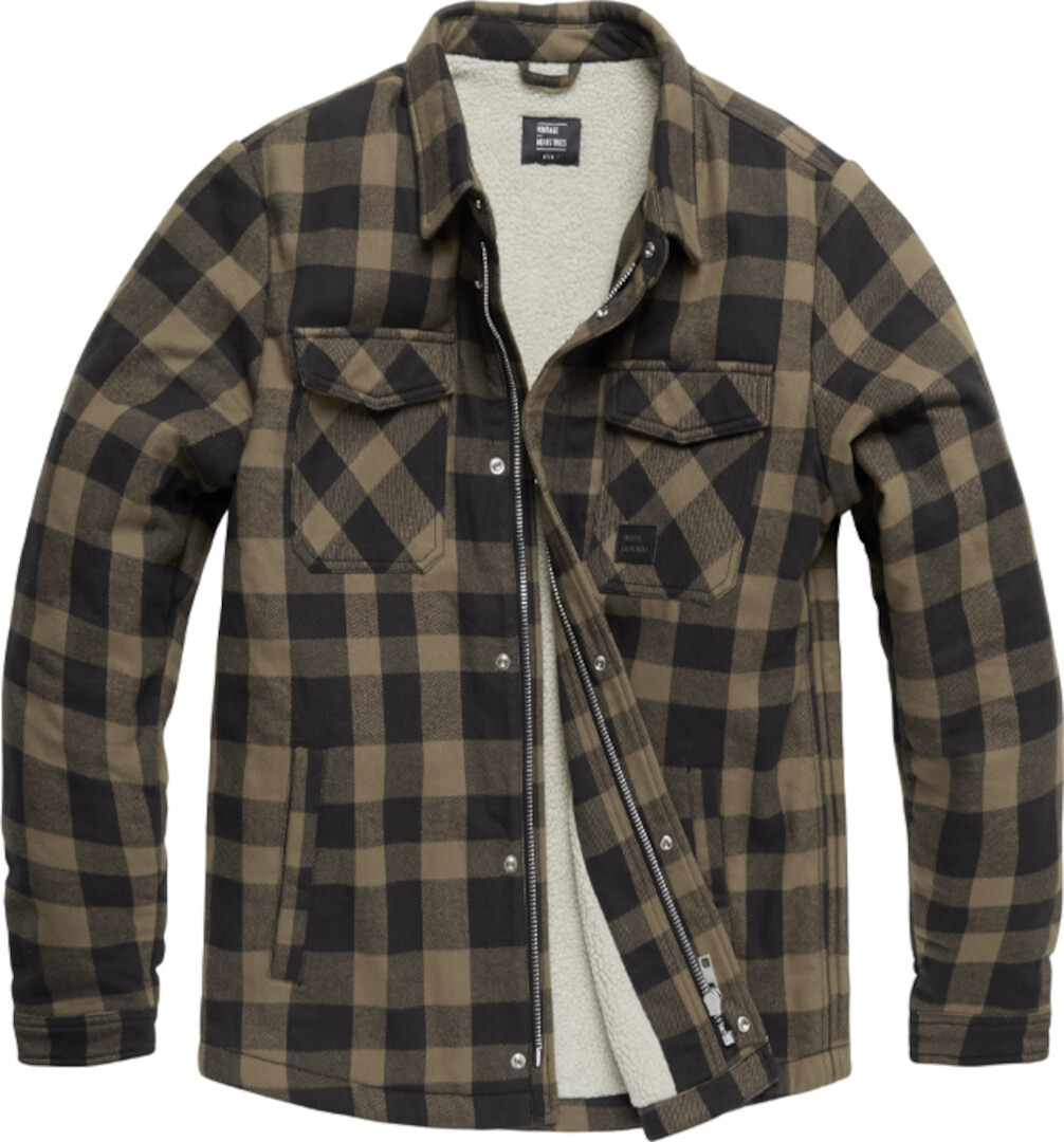

Рубашка Vintage Industries Heavyweight Sherpa, бежевая