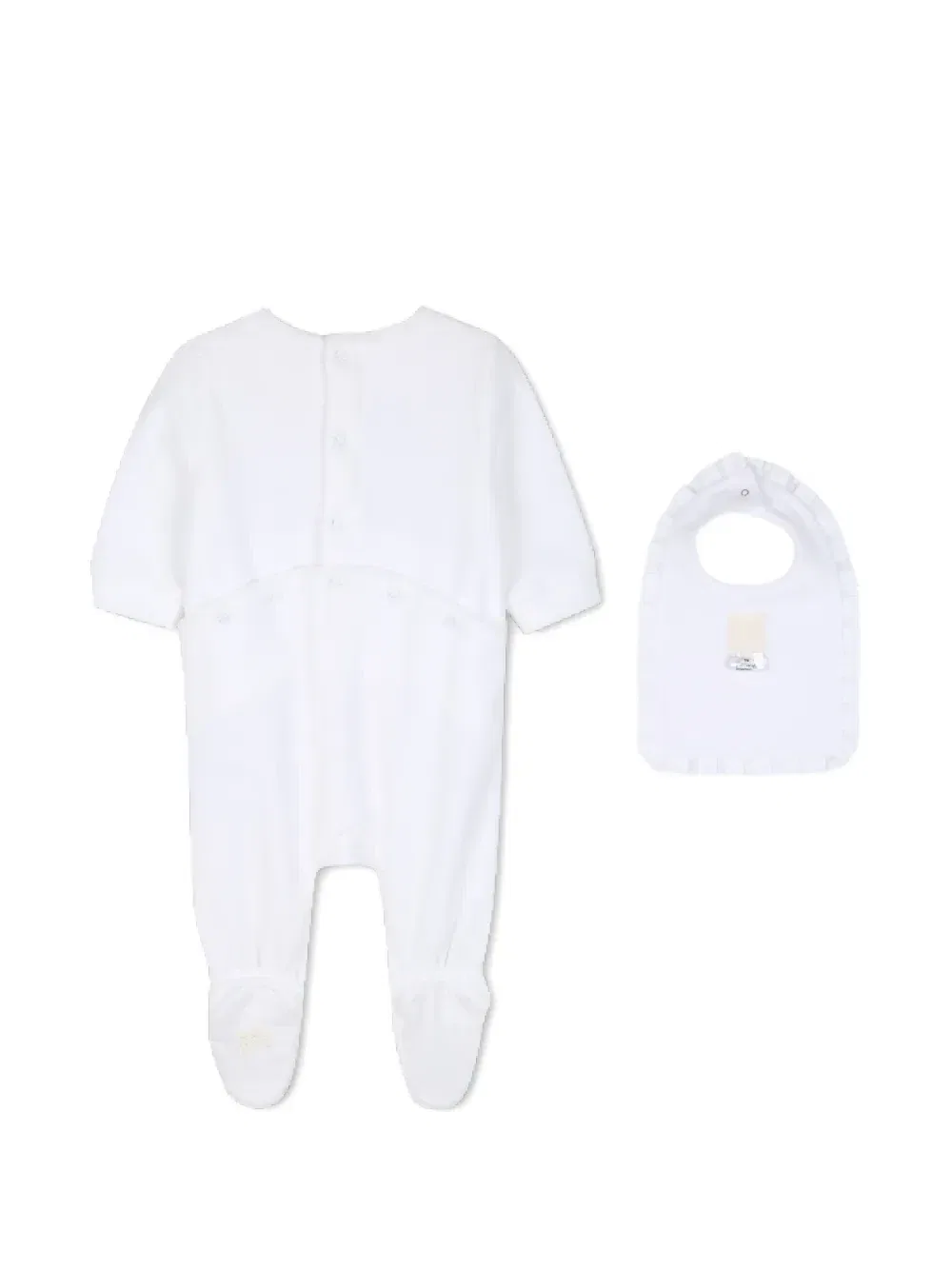 Пижама с оборками и вышивкой Givenchy Kids, белый — фото 2