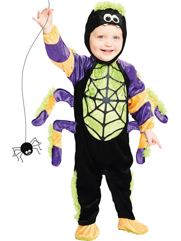 Костюм Little Spooky Spider, Carnival Party, черный/фиолетовый/желтый