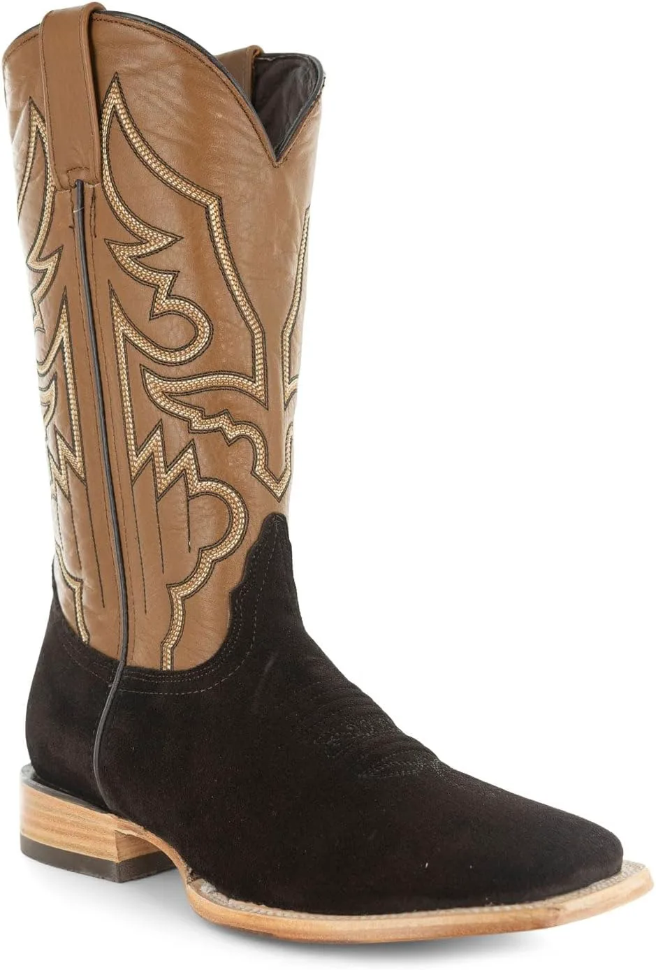 Мужские замшевые ковбойские сапоги Soto с квадратным носком H50050 Soto Boots, коричневый — фото 2