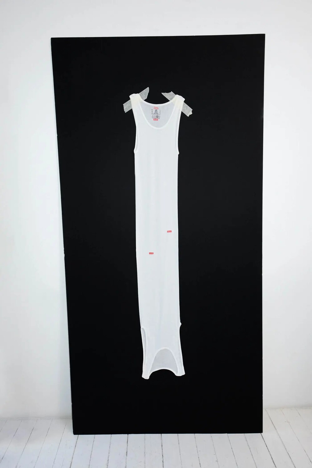 Двойная майка Supreme x MM6 Maison Margiela Hanes Tagless, белый — фото 3