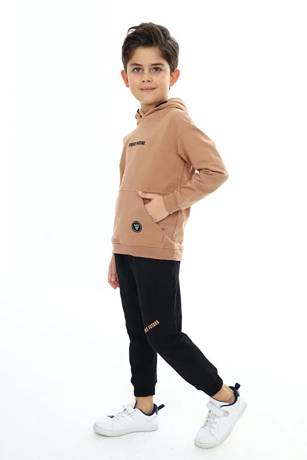 Детский спортивный костюм для мальчиков с принтом Comfort Toontoy, Brown — фото 3