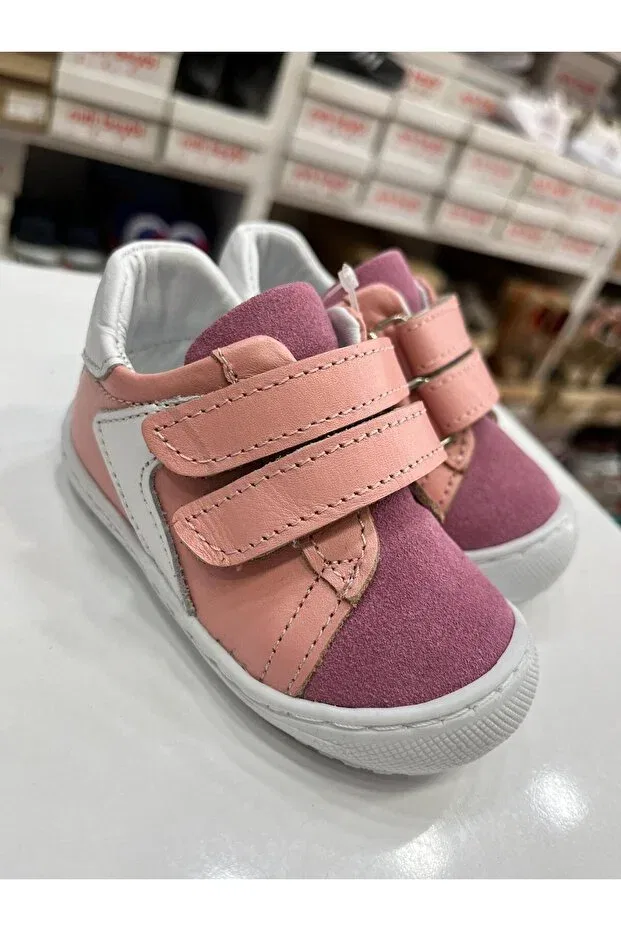 Детские кожаные ортопедические ботинки для первых шагов Care Nuh Kids, Pink — фото 4