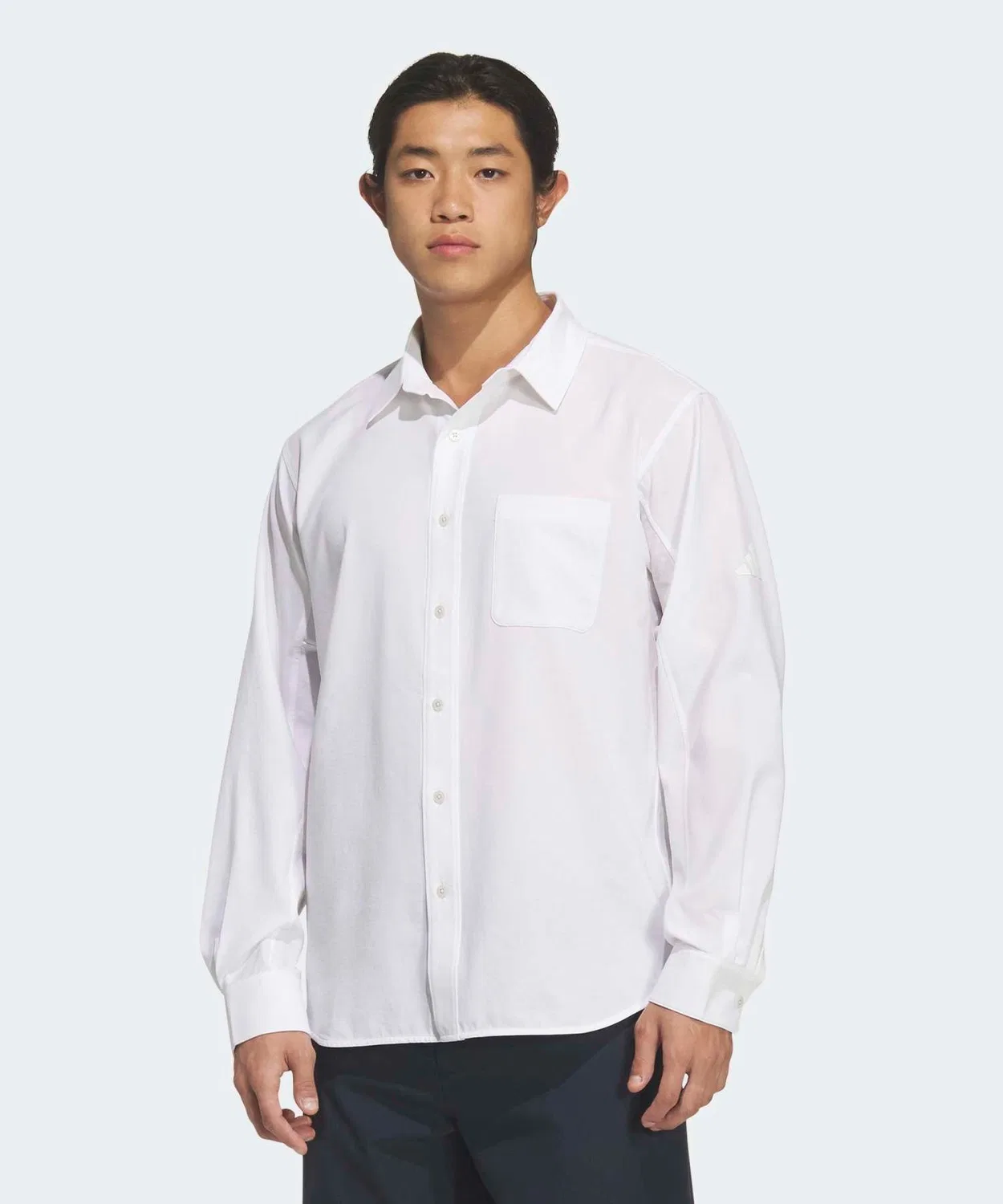 Мужская рубашка с длинным рукавоми принтом Regular Fit Adidas, White