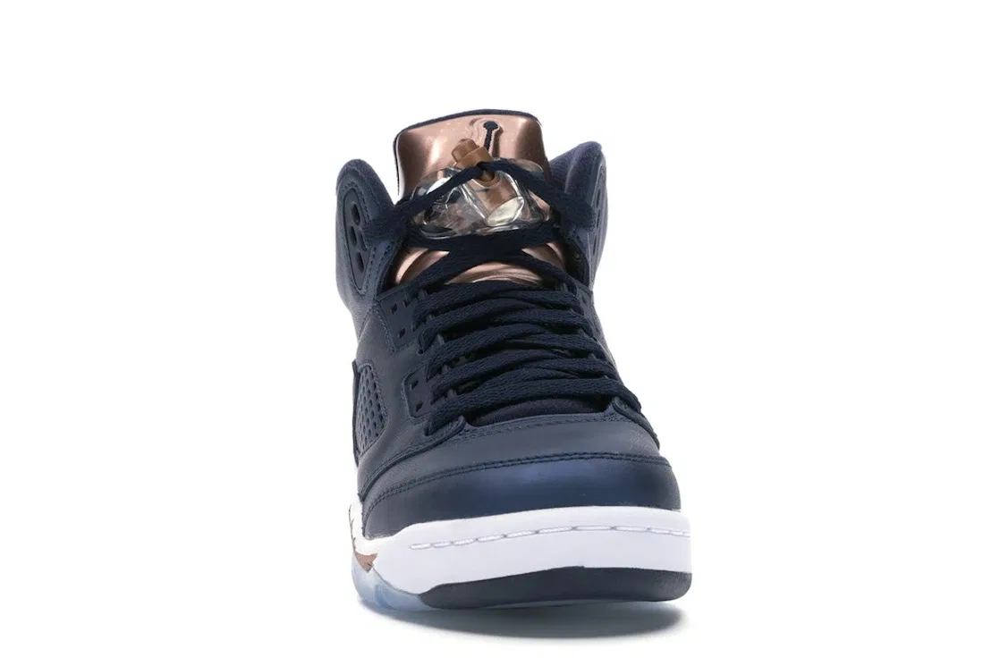Детские кроссовки Lifestyle Jordan 5 Retro, Obsidian/White-Metallic Red Bronze-Bright Grape — фото 2