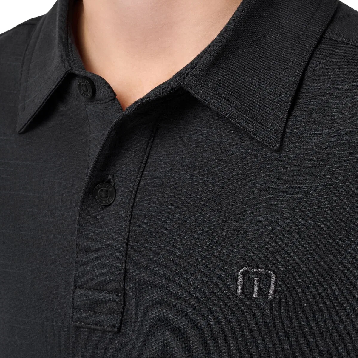 Детское поло с принтом The Heater Polo Shirt Travismathew, черный — фото 2