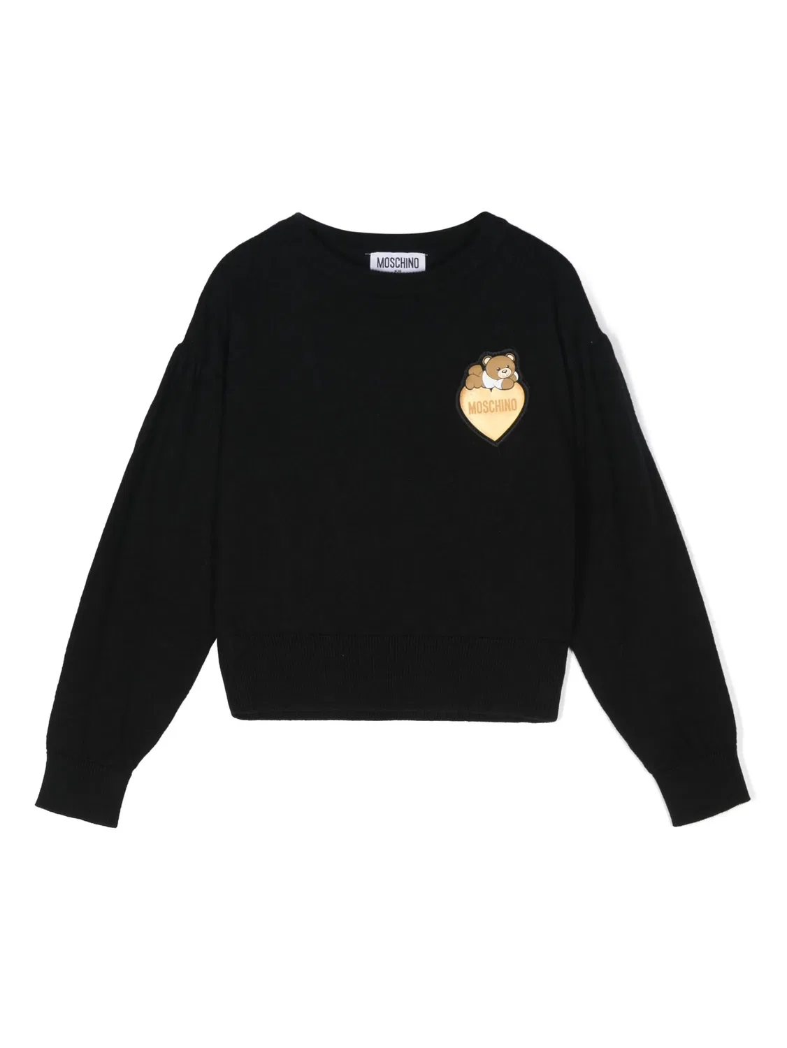 Свитер с аппликацией Teddy Bear Moschino, черный