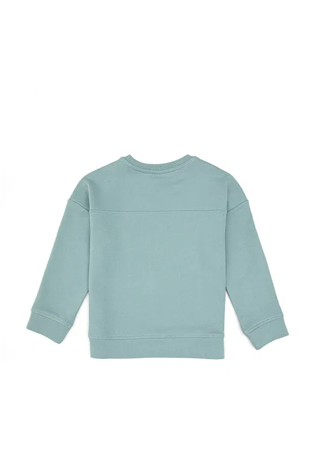 Детские свитшот для девочек с принтом Mint Silvery Print U.S. Polo Assn., Mint — фото 3