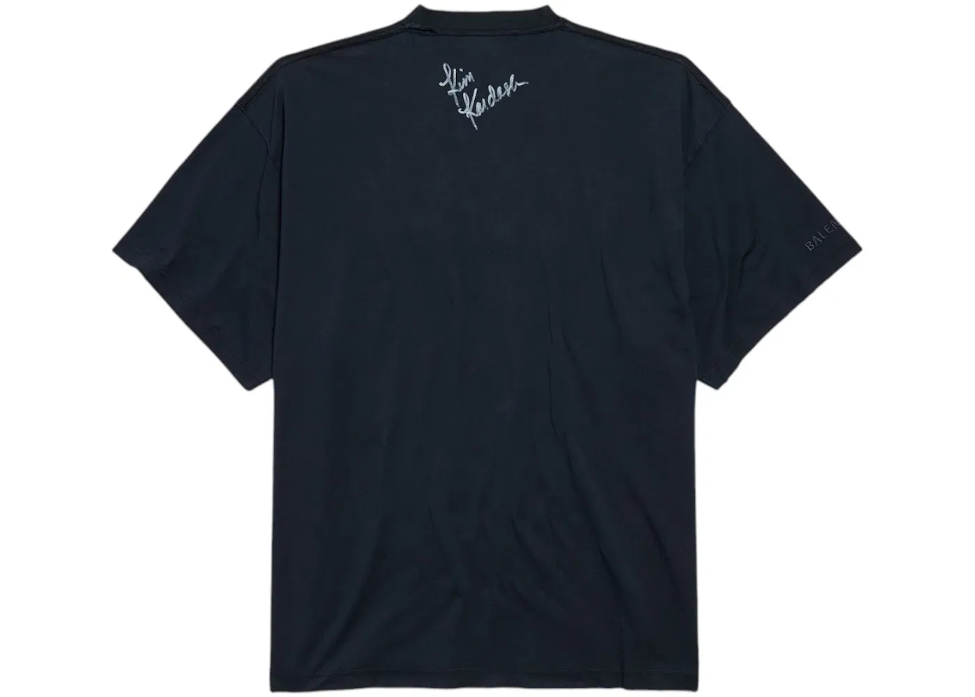 Женская футболка с принтом Oversized Balenciaga Ambassador Fanclub Series Kim K, Faded Black — фото 2