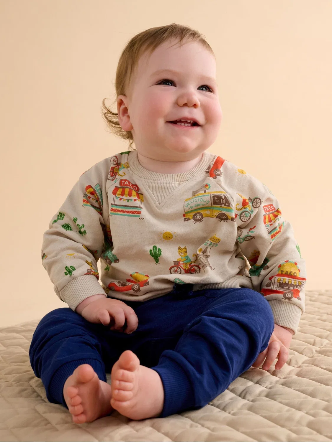 Джоггеры свободные Purebaby, синий