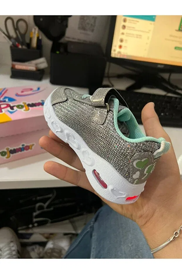Детская обувь для новорожденных с подсветкой Projunior, Gray — фото 2