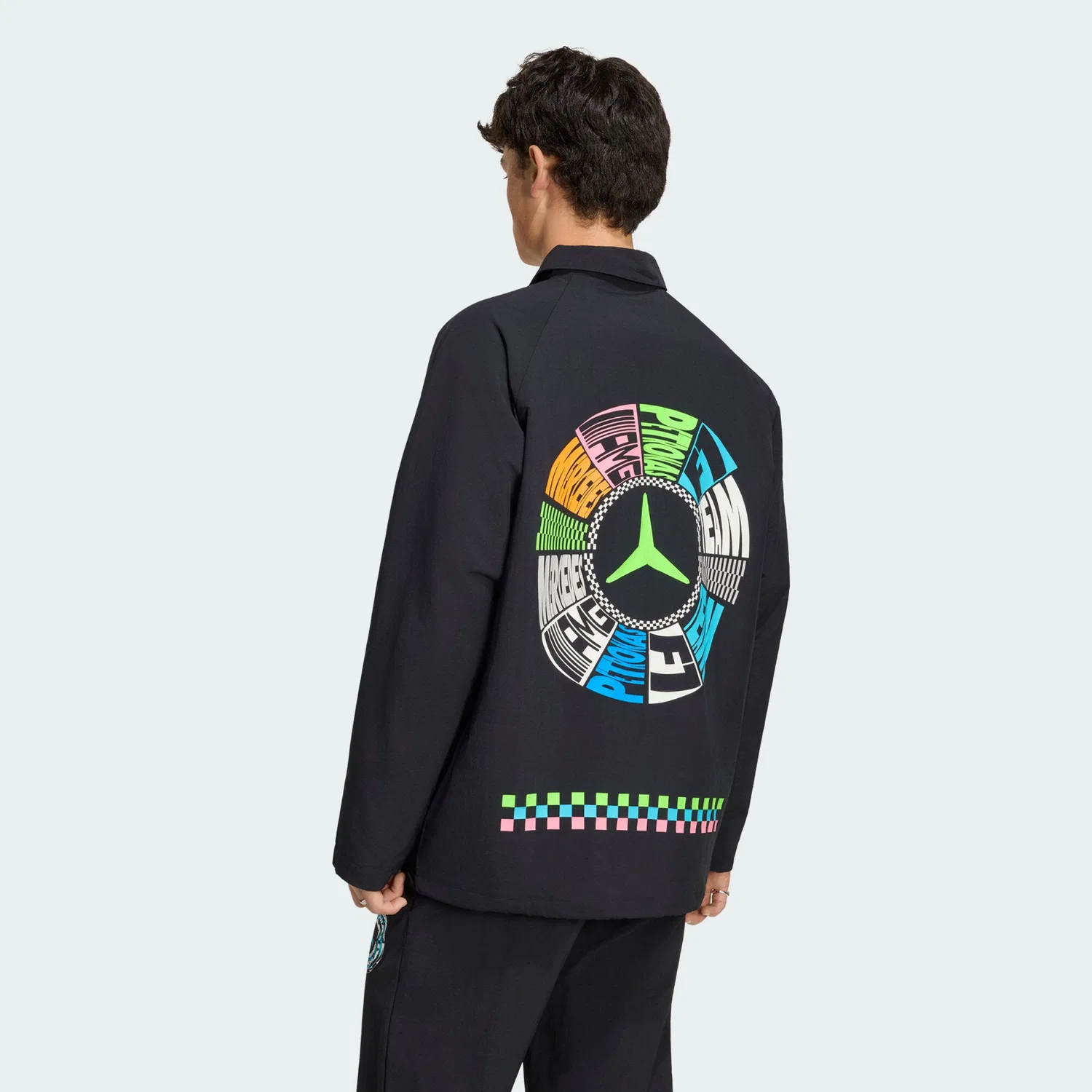 Мужская куртка свободного кроя Mercedes-AMG Petronas Formula 1 Team Lights On Jacke, Adidas, Schwarz — фото 3