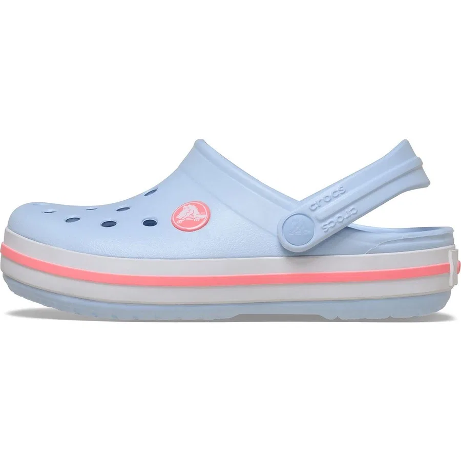 Детские сандалии-клоги с полосой Crocband Clog T, Crocs, Синий — фото 2