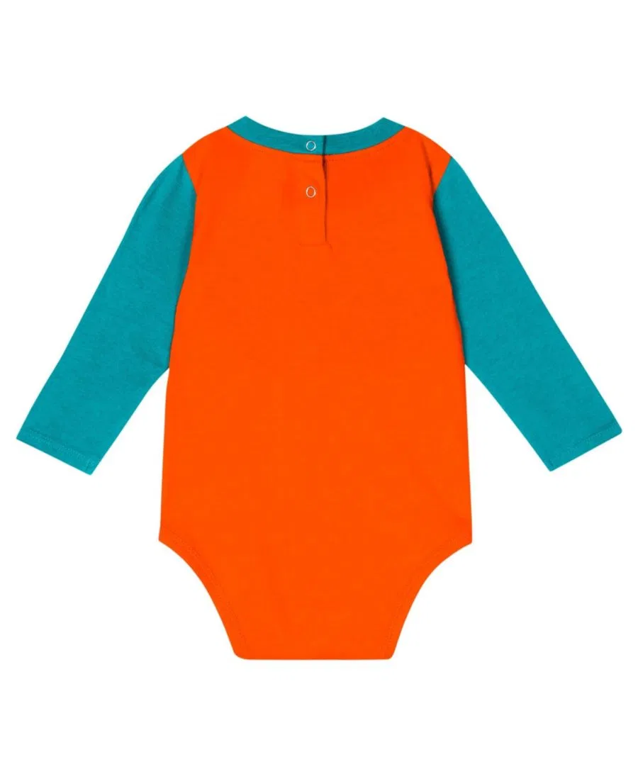 Комплект из боди с длинным рукавом и штанов с принтом Miami Dolphins Outerstuff, Aqua — фото 3
