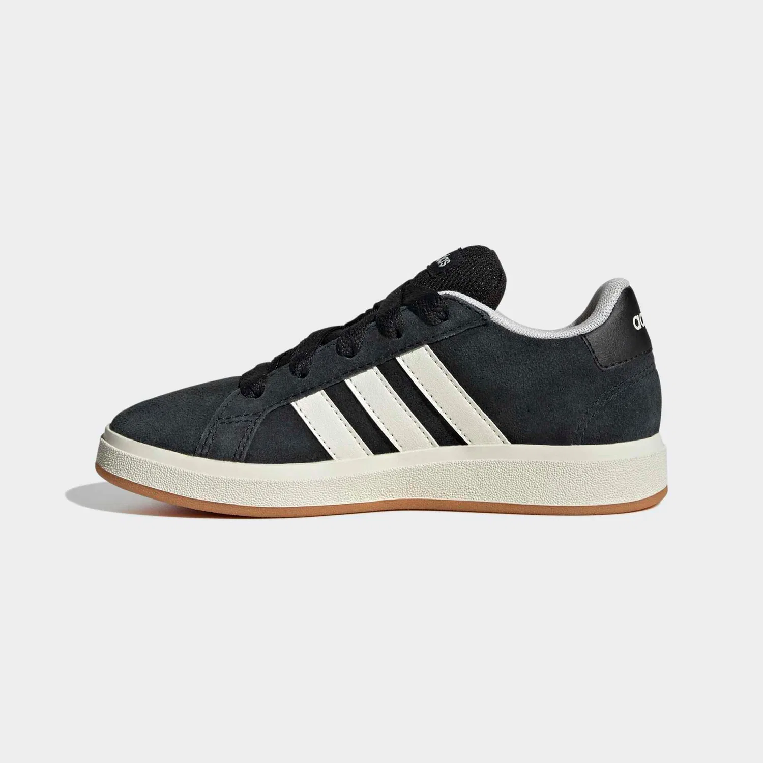 Детские кроссовки с замшевым верхом Grand Court 00 Base Adidas, Schwarz Weiss — фото 2