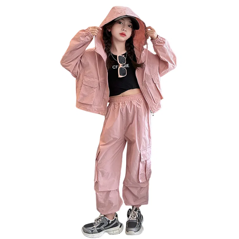 Детский спортивный комплект для девочек из футера Lanza, Pink