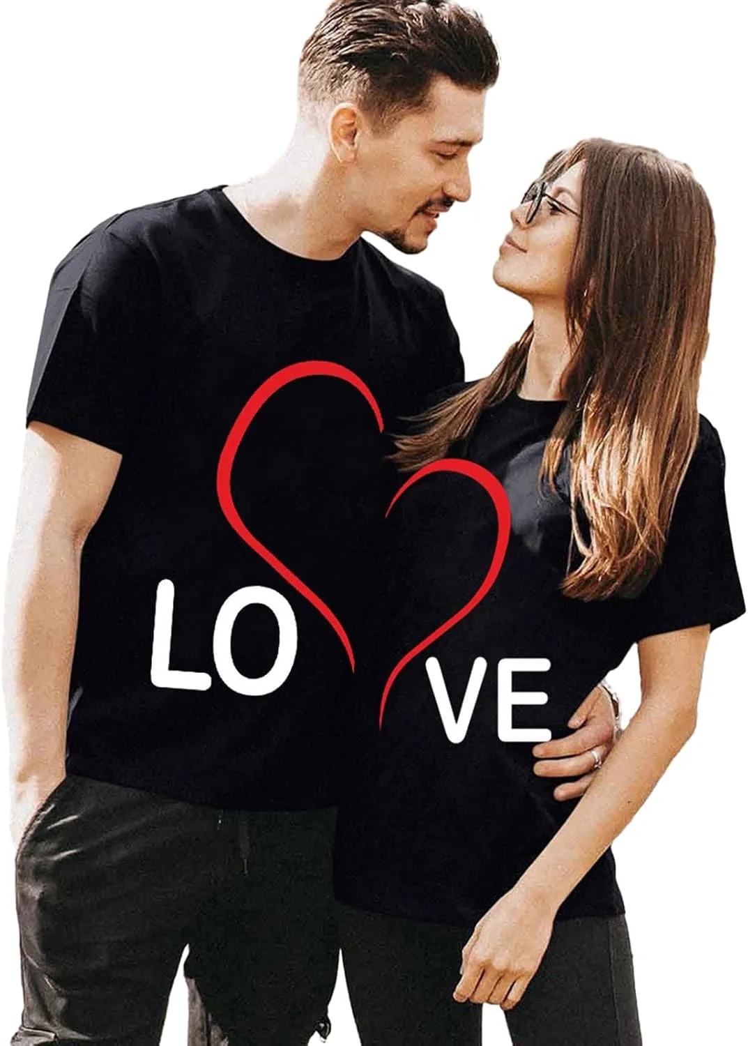 Футболки для пары с принтом LOVE