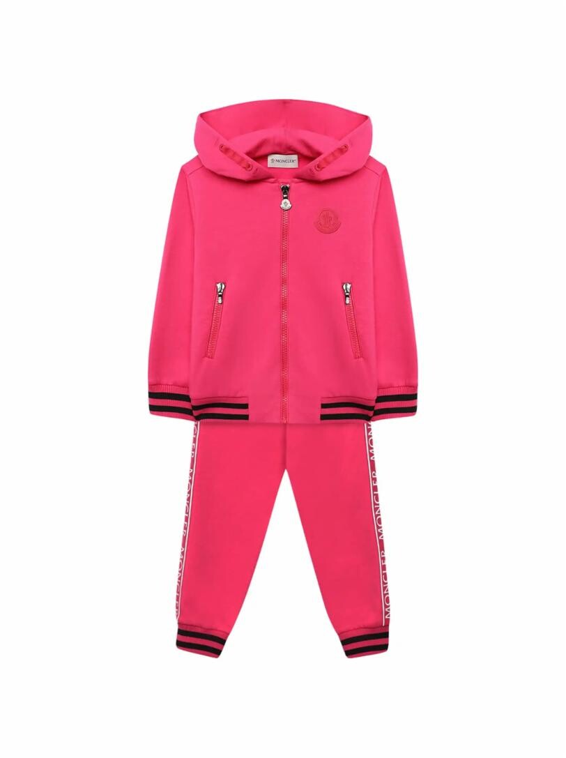 

Хлопковый спортивный костюм Moncler, розовый
