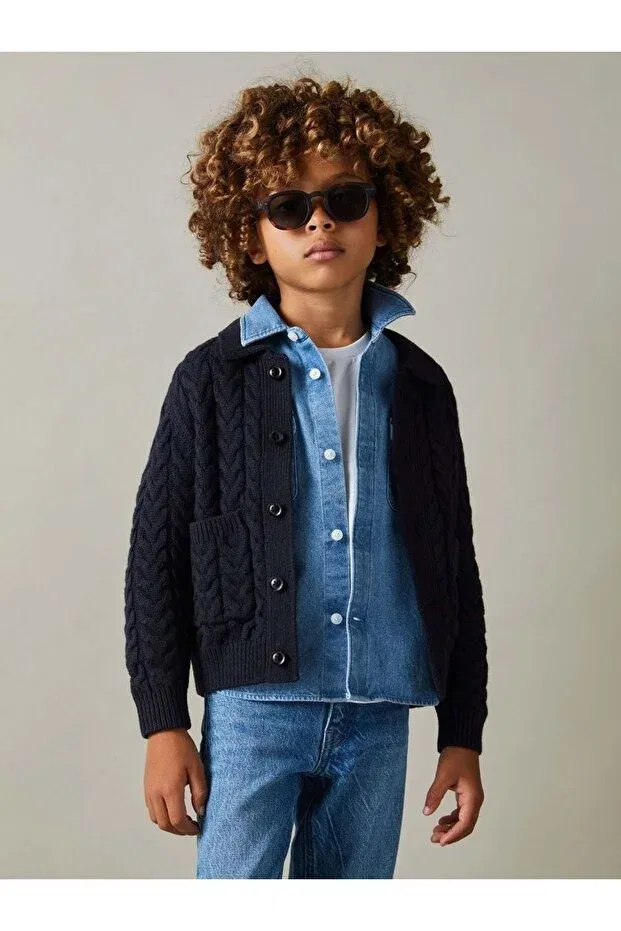 Детский кардиган с длинным рукавом Lolliboomkids, Navy Blue