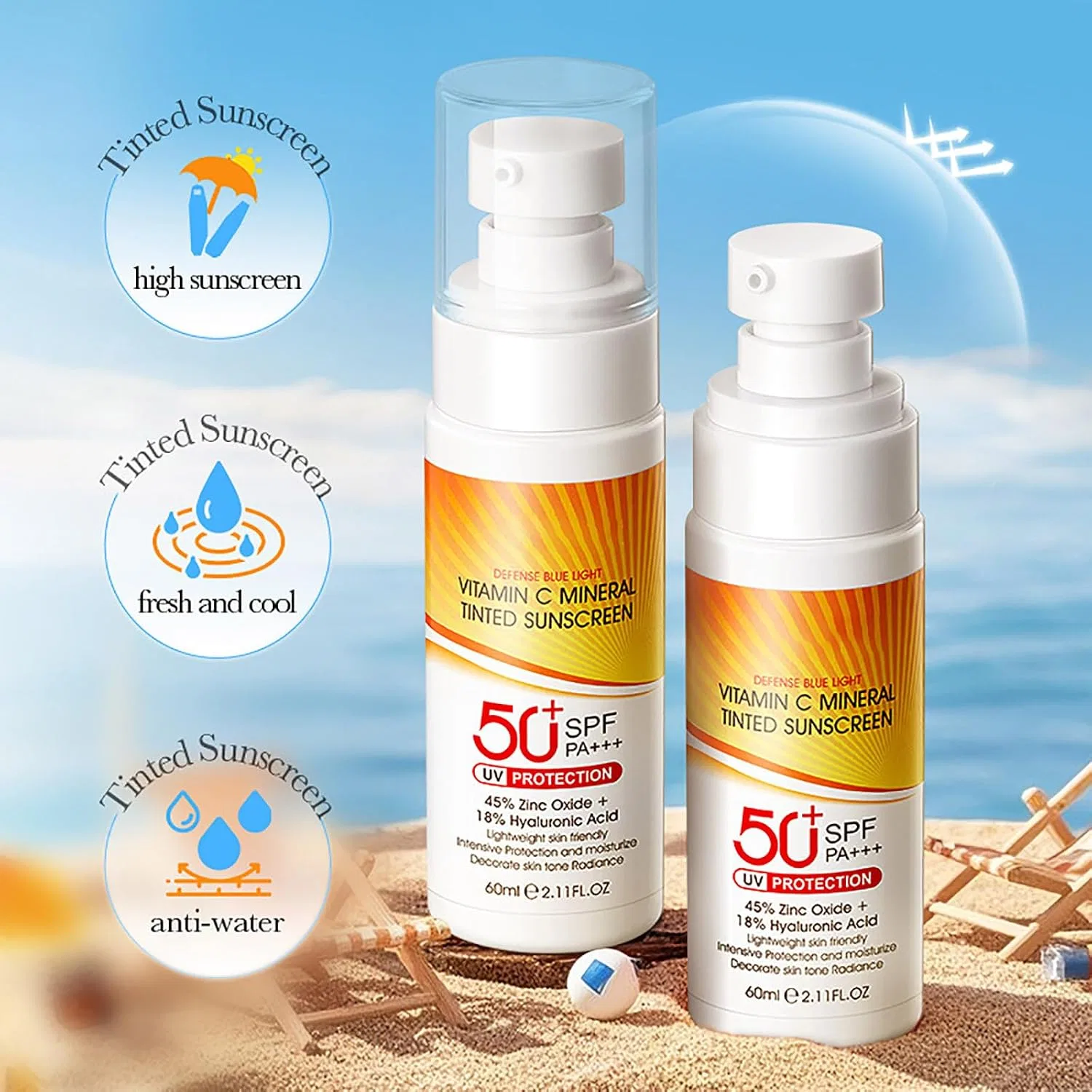 Солнцезащитный крем SPF 50+, BAInuai, 60 г — фото 2