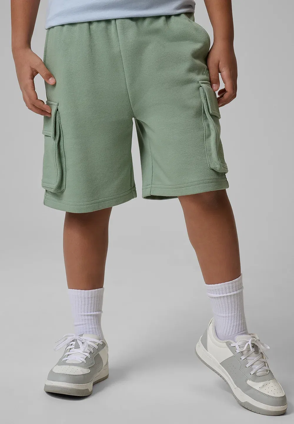 Spodenki dresowe chłopięce - czarne 140 (9-10 лат) - спортивные шорты 4F, Mint — фото 2